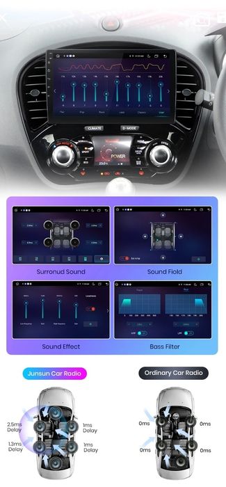 Auto Rádio Nissan Juke Android GPS Bluetooth Carplay USB 2gb 33gb NOVO