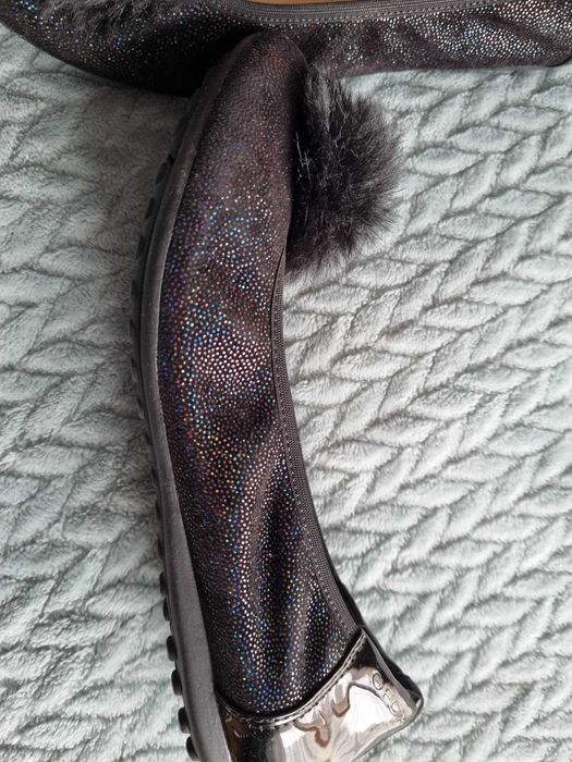 Baleriny geox respira 37 nowe błyszczące skórzane