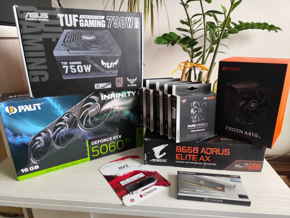 Системный блок 7500F/b650/rtx 5060ti 16gb/ddr5 32gb/m2 1tb