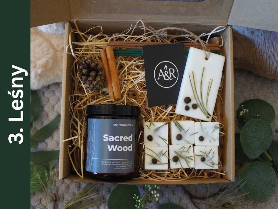 Zestaw Prezentowy Świeca Sojowa, Woski, Prezent na Święta, Rękodzieło