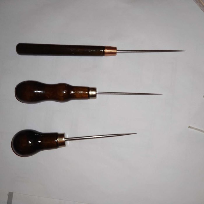 Шило с деревянной ручкой, инструмент для ремонта сумок обуви