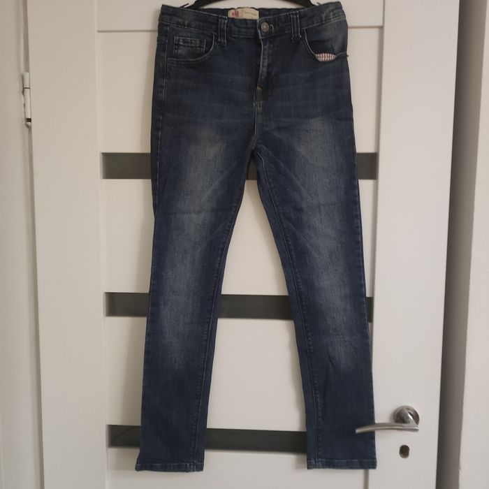 River island super proste jeansy dla dziewczynki 152 granatowe
