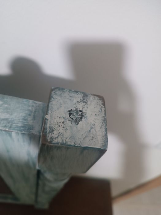 Espelho antigo madeira maciça pintado