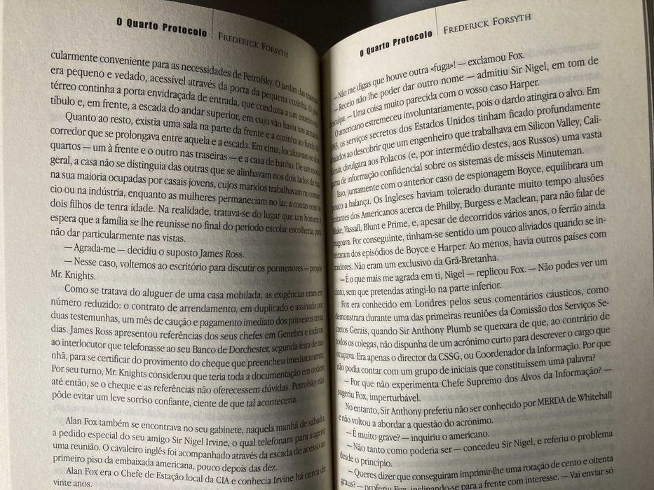 O Quarto Protocolo, de Frederick Forsyth