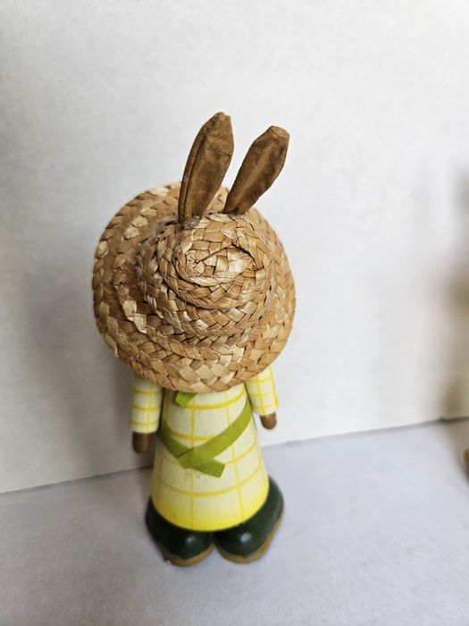 Conjunto Figuras 2 Coelhinhos Madeira Usados