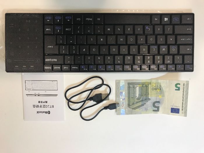 BT10 Teclado Sem Fio Bluetooth com Teclado/Rato Numérico - Preto