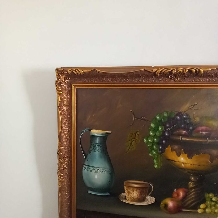 Pintura a óleo natureza morta