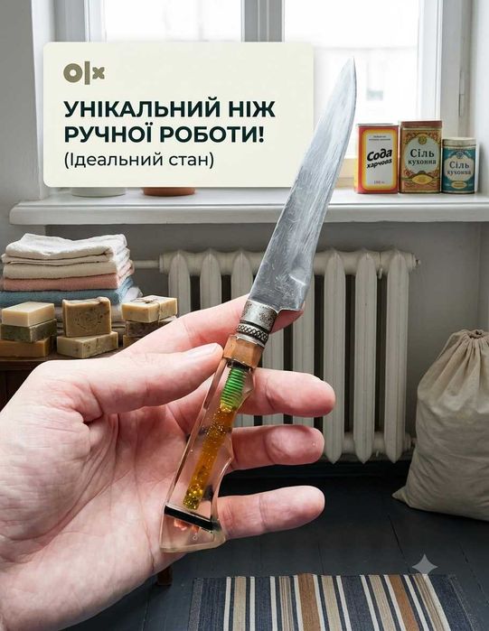 Коллекционный нож ручной работы.