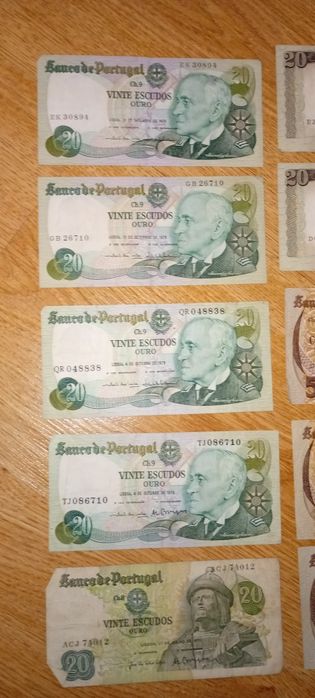 Notas antigas escudos