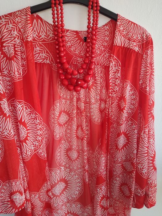 Conjunto Quimono / Kimono boho chic + colar vermelho- Primark - Tam.40