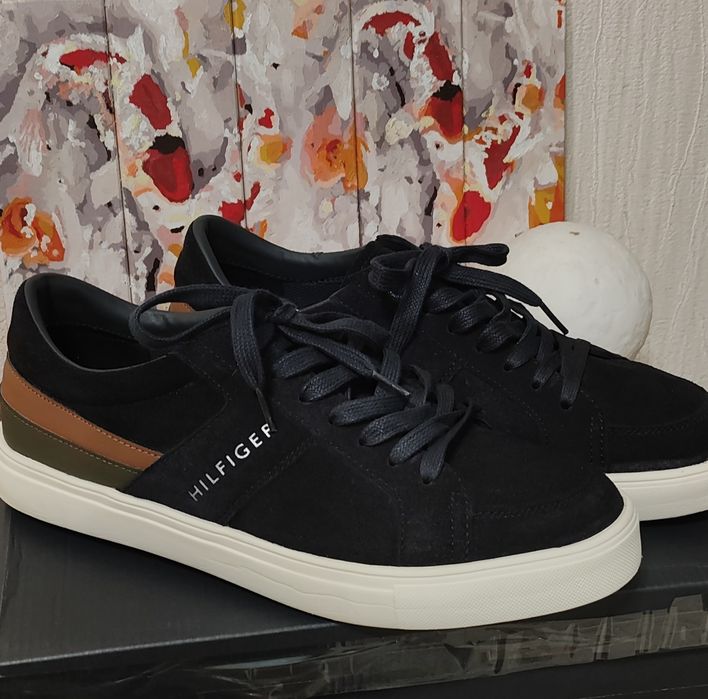 28см 43р кеди чоловічі Tommy Hilfiger чорні замшеві