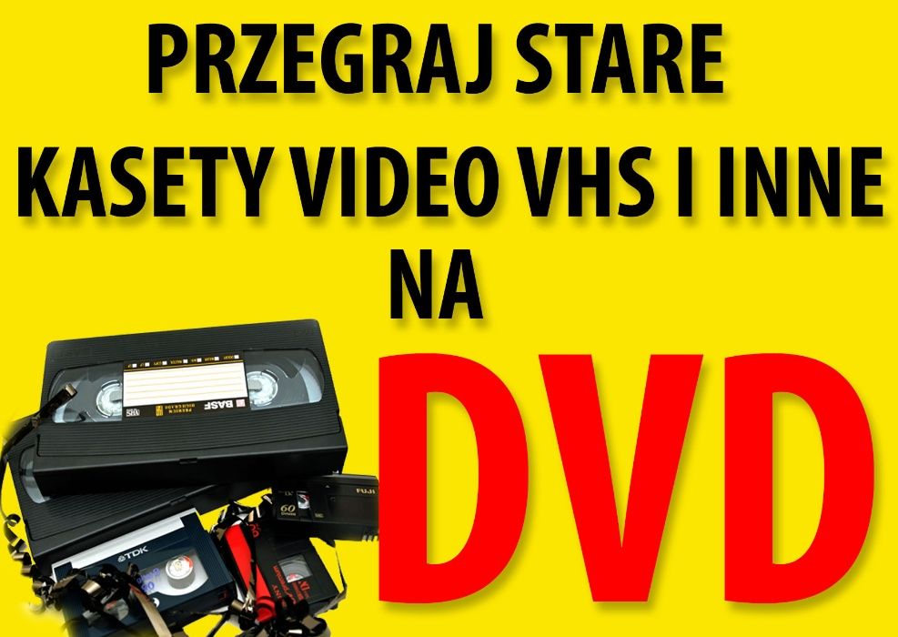 Przegrywanie Kaset VHS i innych na płyty DVD. Zrób Prezent dla Rodziny