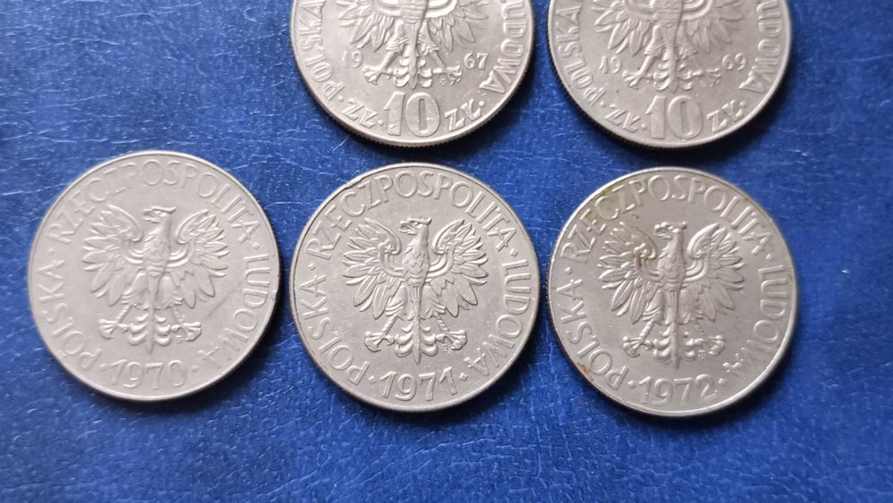 Stare monety Medal 10 zł 1967 Kopernik Kościuszko zestaw PRL