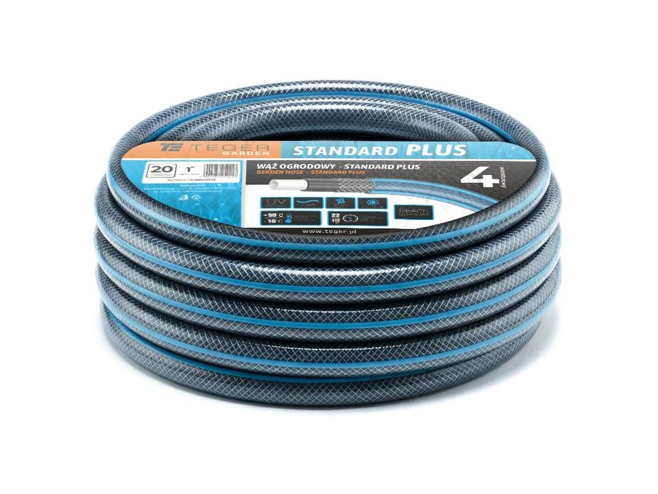 Wąż ogrodowy "STANDARD PLUS",  FI 1". 20m, Teger