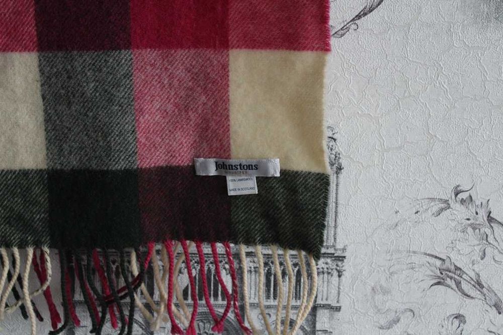 Шарф шерстяний Johnstons Оригінал Шерсть ягнятка Made in Scotland