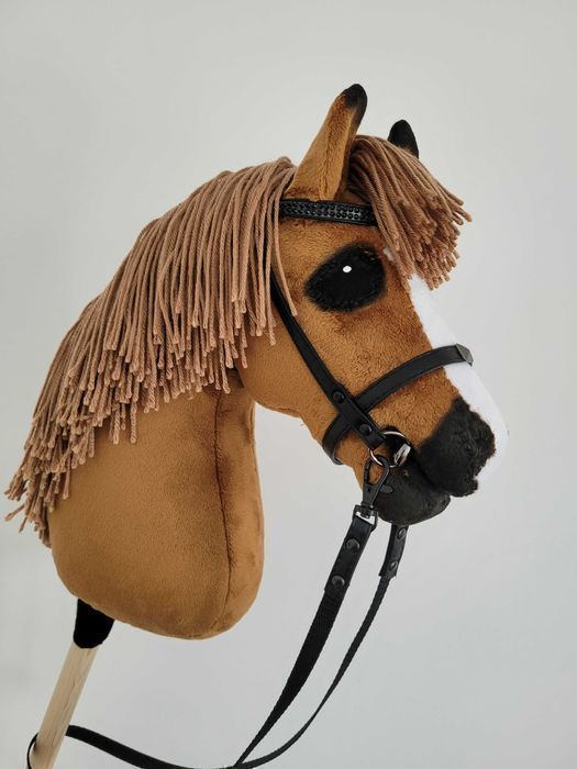Konik Hobby Horse A4 ręcznie szyty z minky, zestaw z ogłowiem #102
