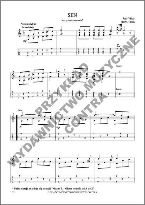 Łatwe Kołysanki na gitarę fingerpicking (nuty + tabulatury)