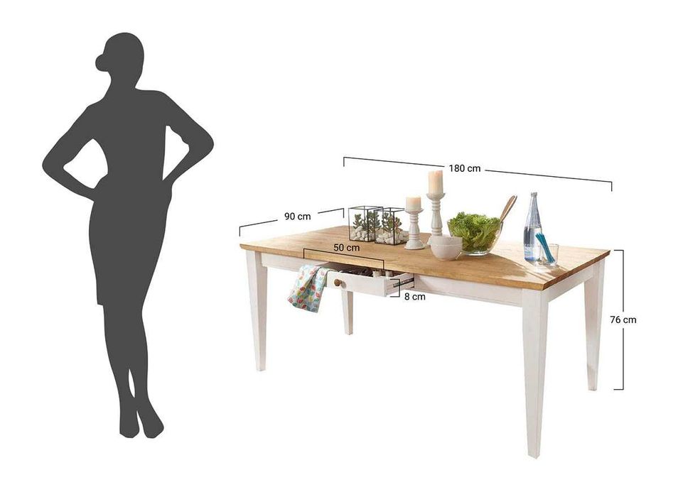 Stół biały – poekspozycyjny, gotowy do wysyłki, taniej o 1230 zł !