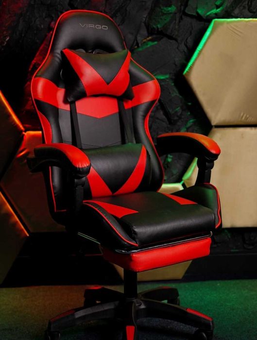 Крісло геймерське Virgo Vecotti GT Чоро-червоне