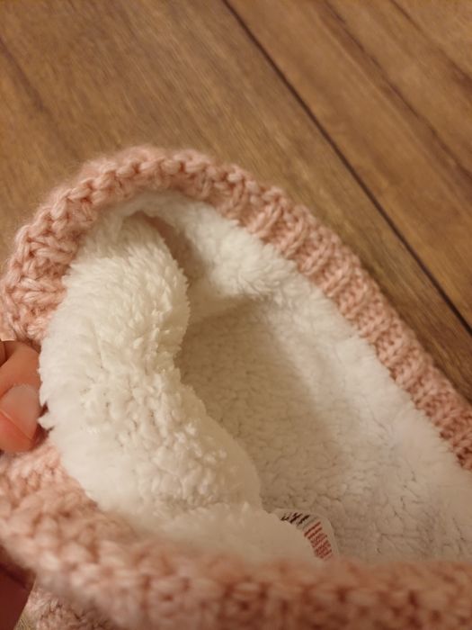 Nowy komplet czapka i komin równy dla dziewczynki