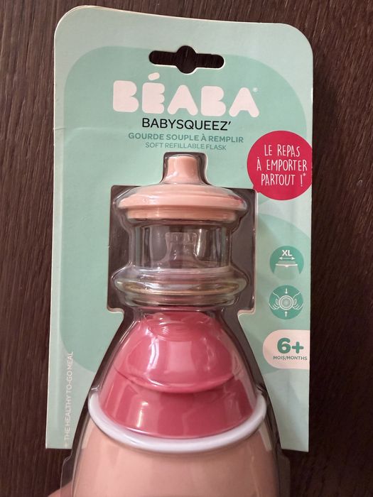 Силіконовий поїльник "BabySqueez" 2 в 1 - рожевий