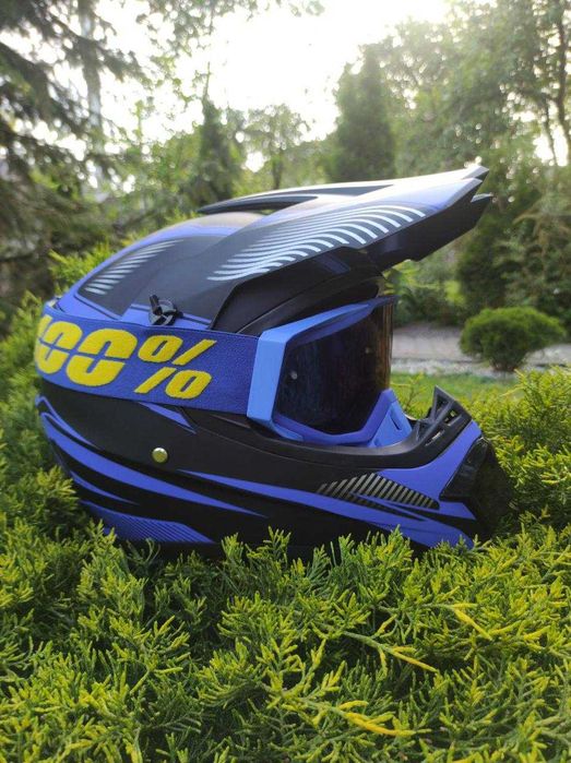 + Подарунок! Шолом для мотоцикла ендуро / Шлем для мотоцикла эндуро