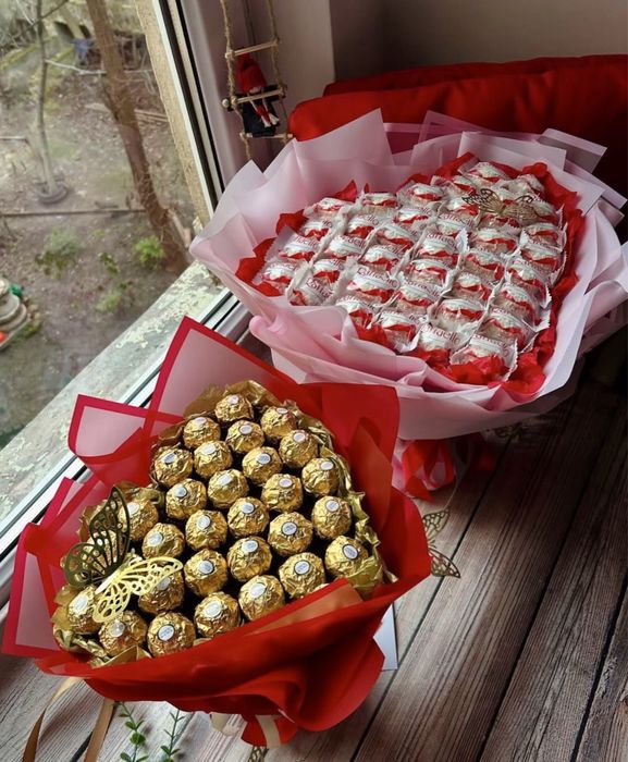 БУКЕТИ ТА ПОДАРУНКИ 8 березня на замовлення букеты из конфет, на заказ