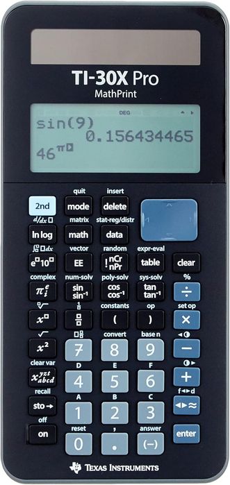 Texas Instruments TI-30X PRO MathPrint Kalkulator, Czarny