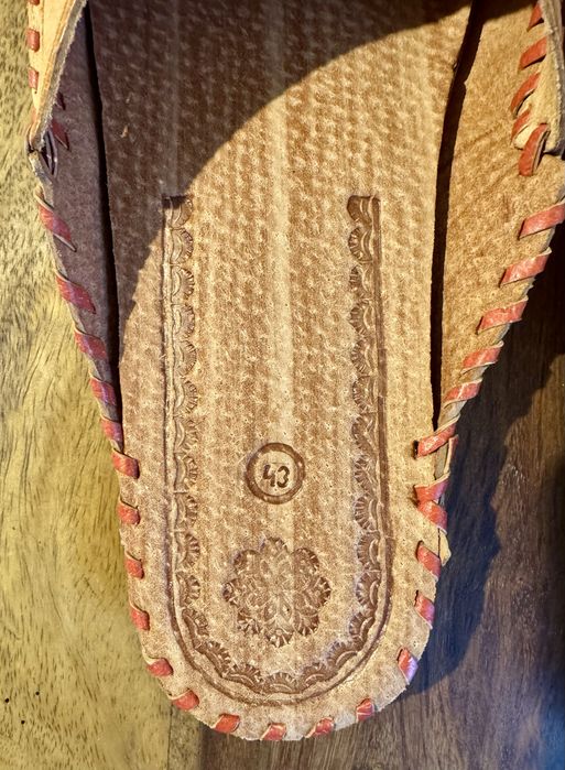 Góralskie pantofle, skórzane rozmiar 43