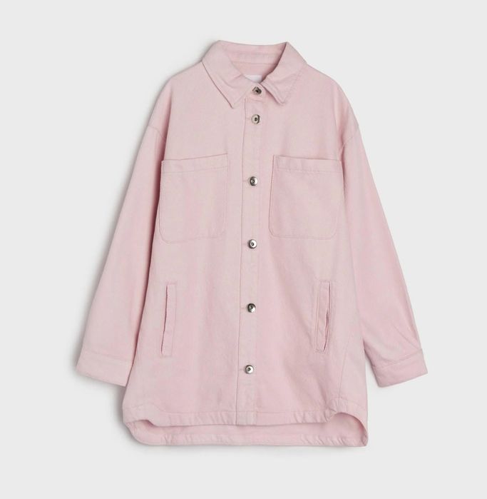 Nowa kurtka koszulowa oversize 134 dziewczynka wiosenna jesienna