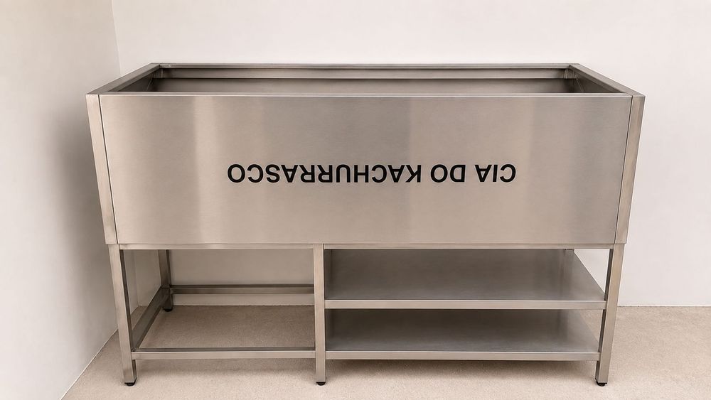 HOTE INOX INDUSTRIAL  C/ 2000x800x500 - Ventilador  Tubo