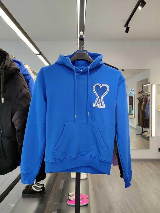 Худі AMI Paris Oversize Ami de Coeur hoodie Blue