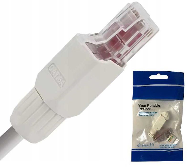 Wtyczka RJ45 Kabel UTP Kat. 6 RJ9 Beznarzędziowy Wtyk * Wejherowo