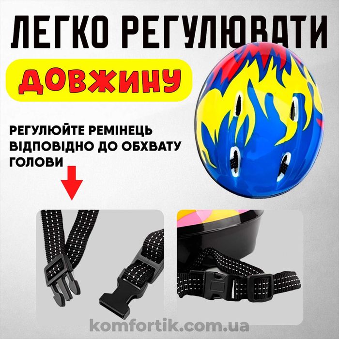 Набір дитячого захисту Дитячі комплекти захисту шолом наколінники налокітники наладонники для дитини 7 в 1 для хлопчика синій