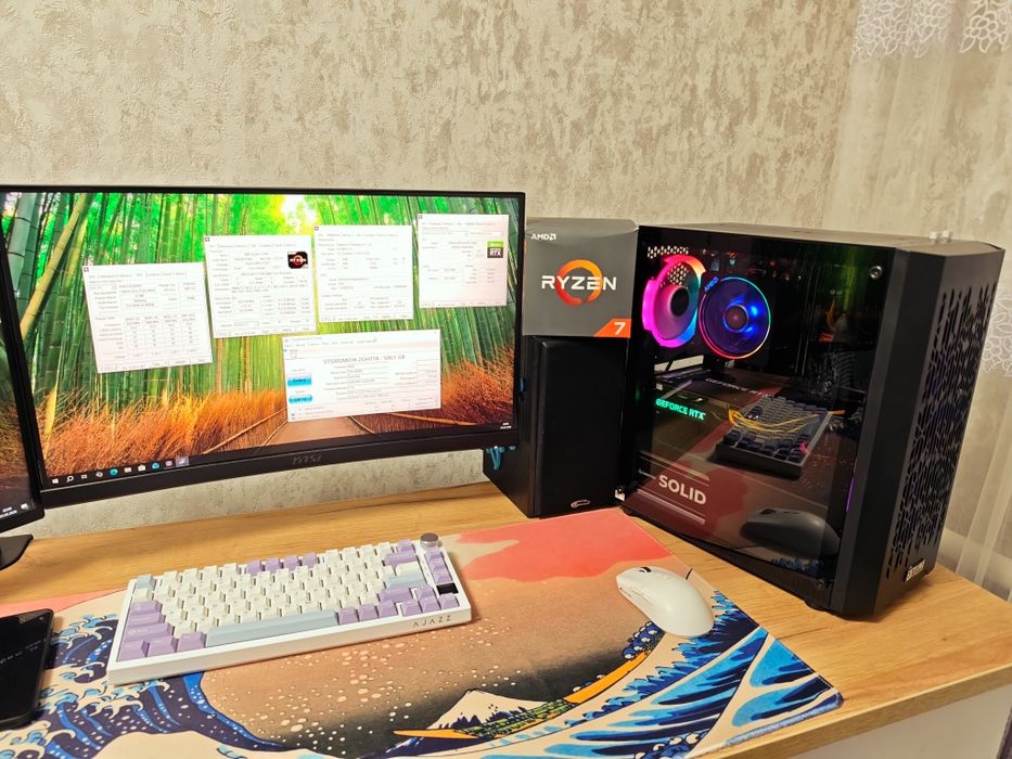 Игровой ПК Ryzen 7 2700 +  GTX 1660 Super.