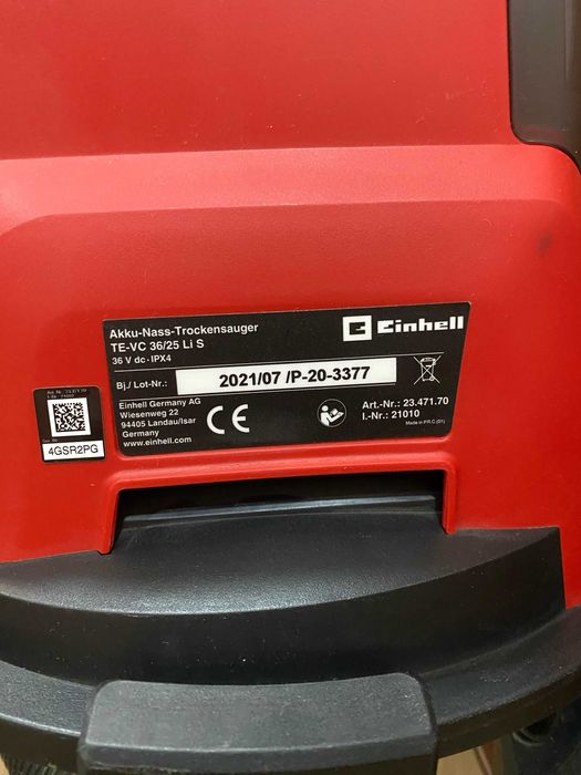 Einhell Aspirador a bateria TE-VC 36/25 Li S