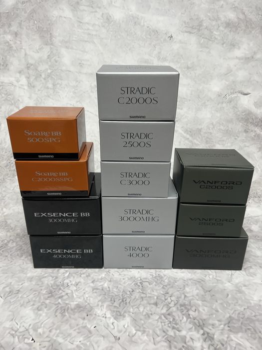Shimano 24 Twin Power, 22 Stella, 23 Vanquish, 24 Vanford, 23 Stradic