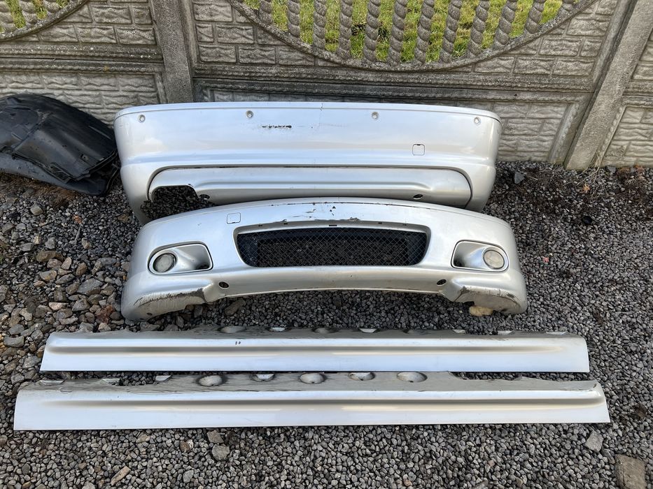 Kompletny mpakiet bmw e46 coupe cabrio titansilber zderzak nakladki