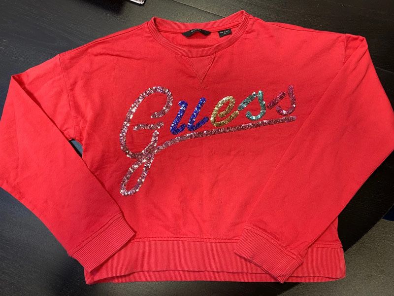 Guess bluza Rozowa pink dres dresowa cekiny 134 140