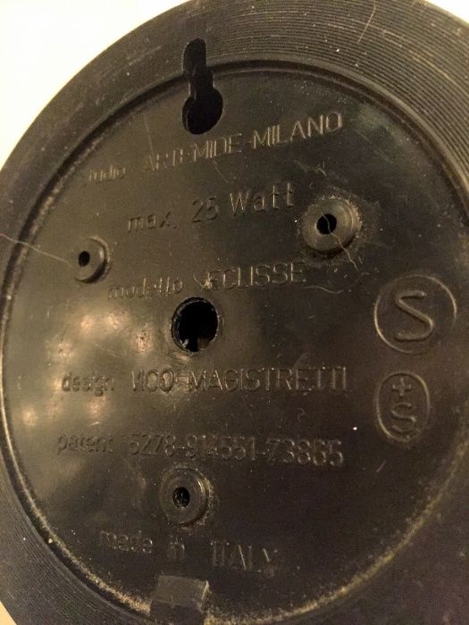 Candeeiro de mesa Artemide modelo ECLISSE Cinza anos 60