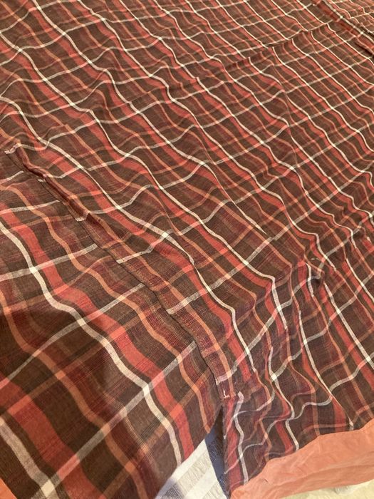 Par de Colchas linho,  xadrês, forro algodão-NOVAS