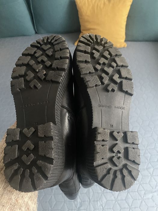 Кожаные сапоги трубы