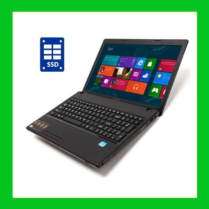 Ноутбук Б-клас Lenovo G580 / 15.6" (1366x768) TN / Intel Celeron 1000M (2 ядра по 1.8 GHz) / 4 GB DDR3 / 120 GB SSD / HD Graphics / WebCam / DVD-RW