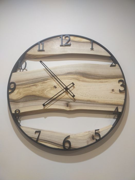 Zegar z orzecha włoskiego średnica 50 cm