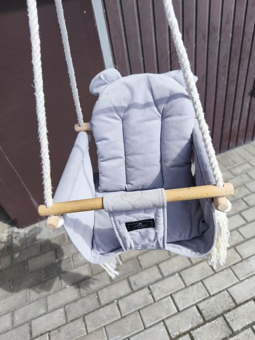 Huśtawka dziecięca Miś Grey Velvet