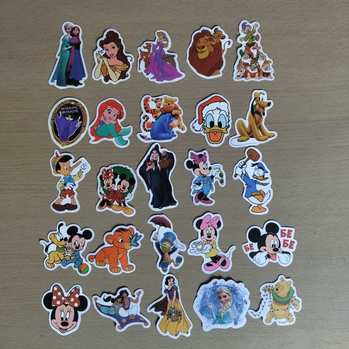 100 Stickers Autocolantes Disney Rei Leão, Minnie, Frozen