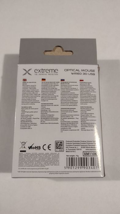 extreme bungee optical mouse myszka do komputera 1000 DPI