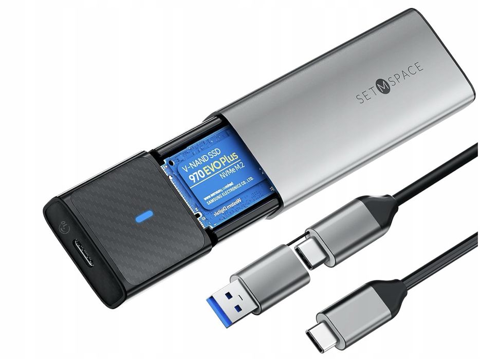 Obudowa M.2 NVMe SSD z kablem 2 w 1, adapter M2 USB STEMSPACE