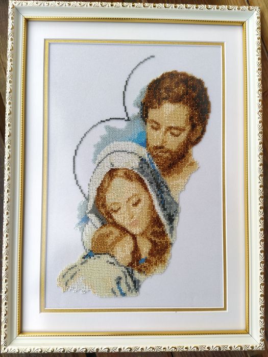 Картина "Свята Родина" вишивка бісером