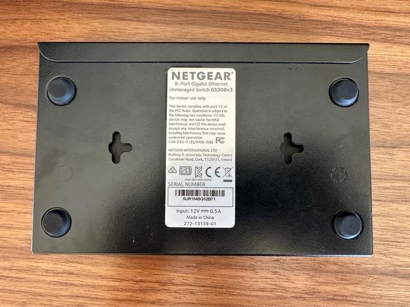 Switch Ethernet Netgear GS308 - 8 Portas Gigabit